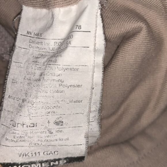 Carhartt Womens GAF Beige Jacket M (8/10) Polyester Cotton Blend - Picture 4 of 15